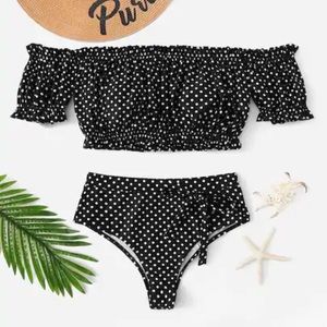 SHEIN Black polka dot bikini